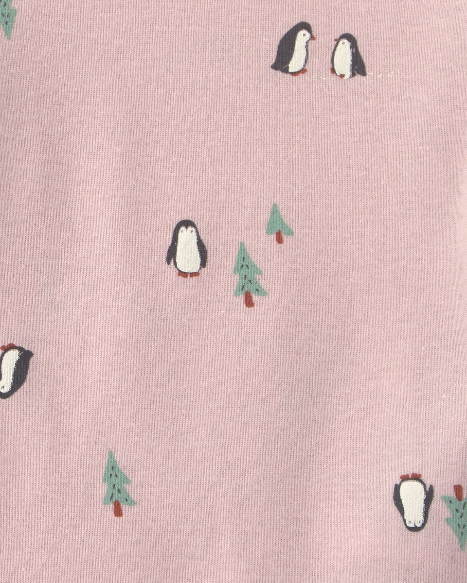 Conjunto 3 piezas, dos bodies y pantalón, pingüinos en rosa - Carter's