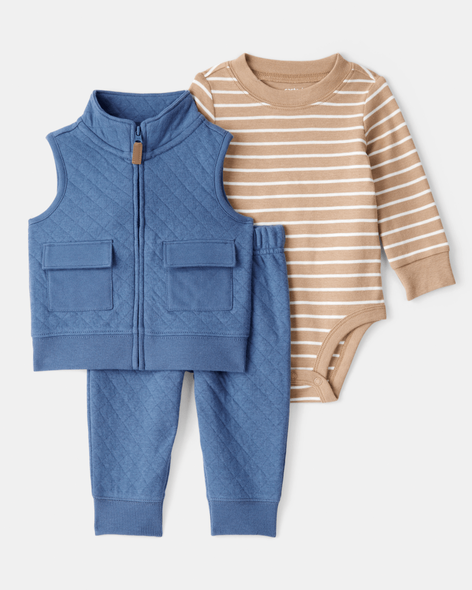 Conjunto 3 piezas para bebé con diseño marino - Carter's