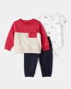 3-piece baby outfit with design
