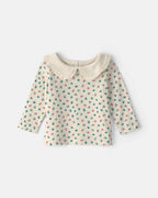 Conjunto 3 piezas, pichi de pana, camiseta y leotardos, flores - Carter's