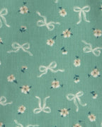 Conjunto 3 piezas, pichi de pana floral, body y calcetines - Carter's