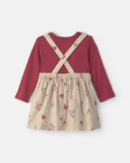 Conjunto 3 piezas, pichi de sarga floral, body y calcetines - Carter's