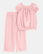 Conjunto de dos piezas con camiseta y pantalón con cintura elástica - Carter's