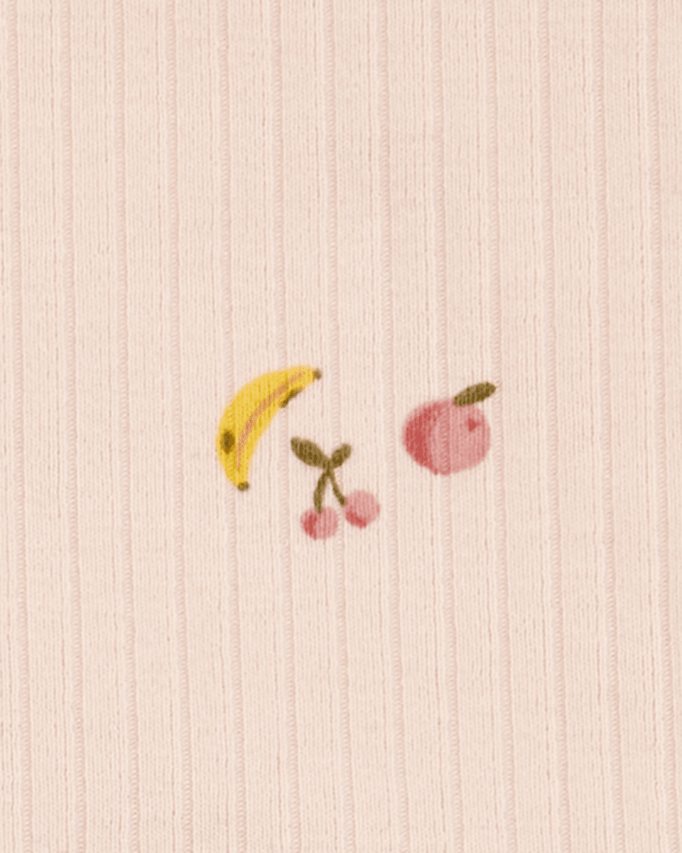 Conjunto de dos piezas de algodón acanalado, pantalón corto y blusa, diseño frutas - Carter's