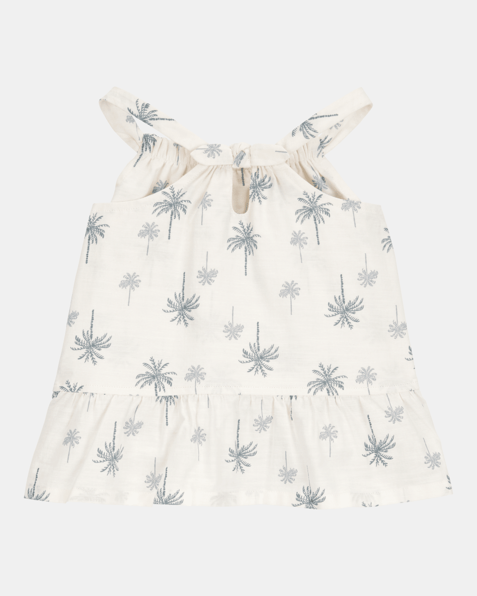 Conjunto de dos piezas de algodón, pantalón corto y blusa sin mangas, diseño palmas - Carter's