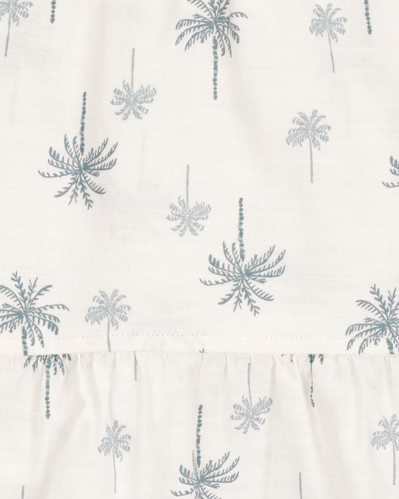 Conjunto de dos piezas de algodón, pantalón corto y blusa sin mangas, diseño palmas - Carter´s