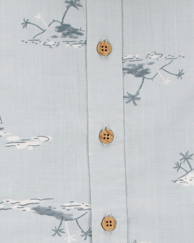Conjunto de dos piezas de algodón, pantalón corto y camisa, diseño tropical - Carter´s