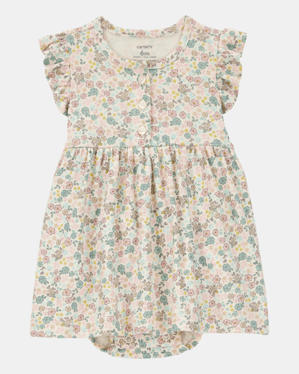Conjunto de dos piezas de algodón, vestido y saco, diseño floral - Carter's