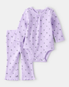 Conjunto de duas peças de body e calçass com estampadodo de frutas