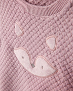 Conjunto dos piezas algodón con cárdigan rosa estampado y pantalón - Carter's