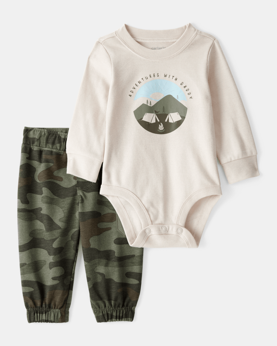 Conjunto dos piezas algodón con diseño "Adventures with daddy" - Carter's