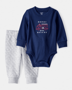 Conjunto dos piezas algodón con diseño "Momma to the rescue" - Carter's