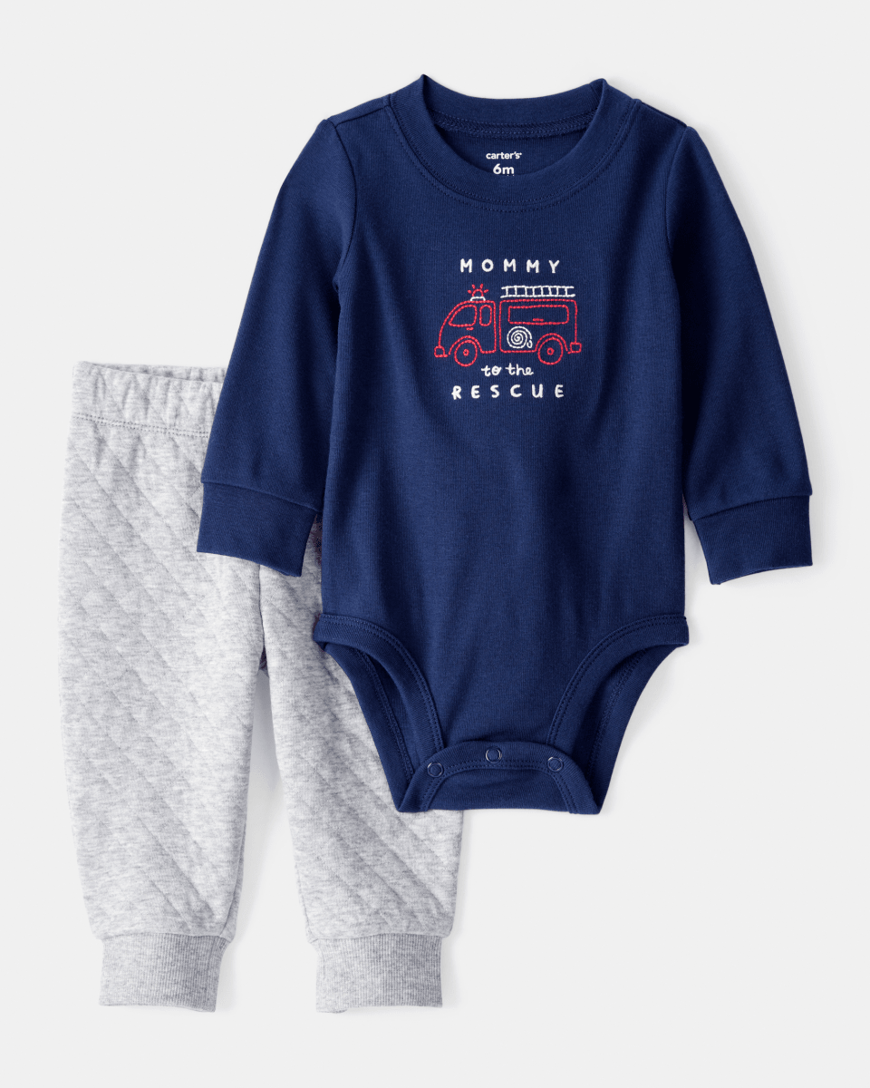 Conjunto dos piezas algodón con diseño "Momma to the rescue" - Carter's