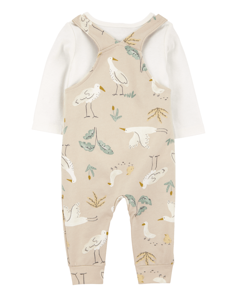 Conjunto dos piezas algodón peto y camiseta diseño cigüeña - Carter´s