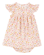 Conjunto dos piezas algodón vestido y chaqueta diseño floral - Carter´s