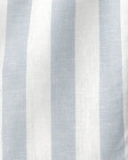 Conjunto dos piezas blusa sin mangas y pantalón de lino, diseño a rayas celeste - Carter's