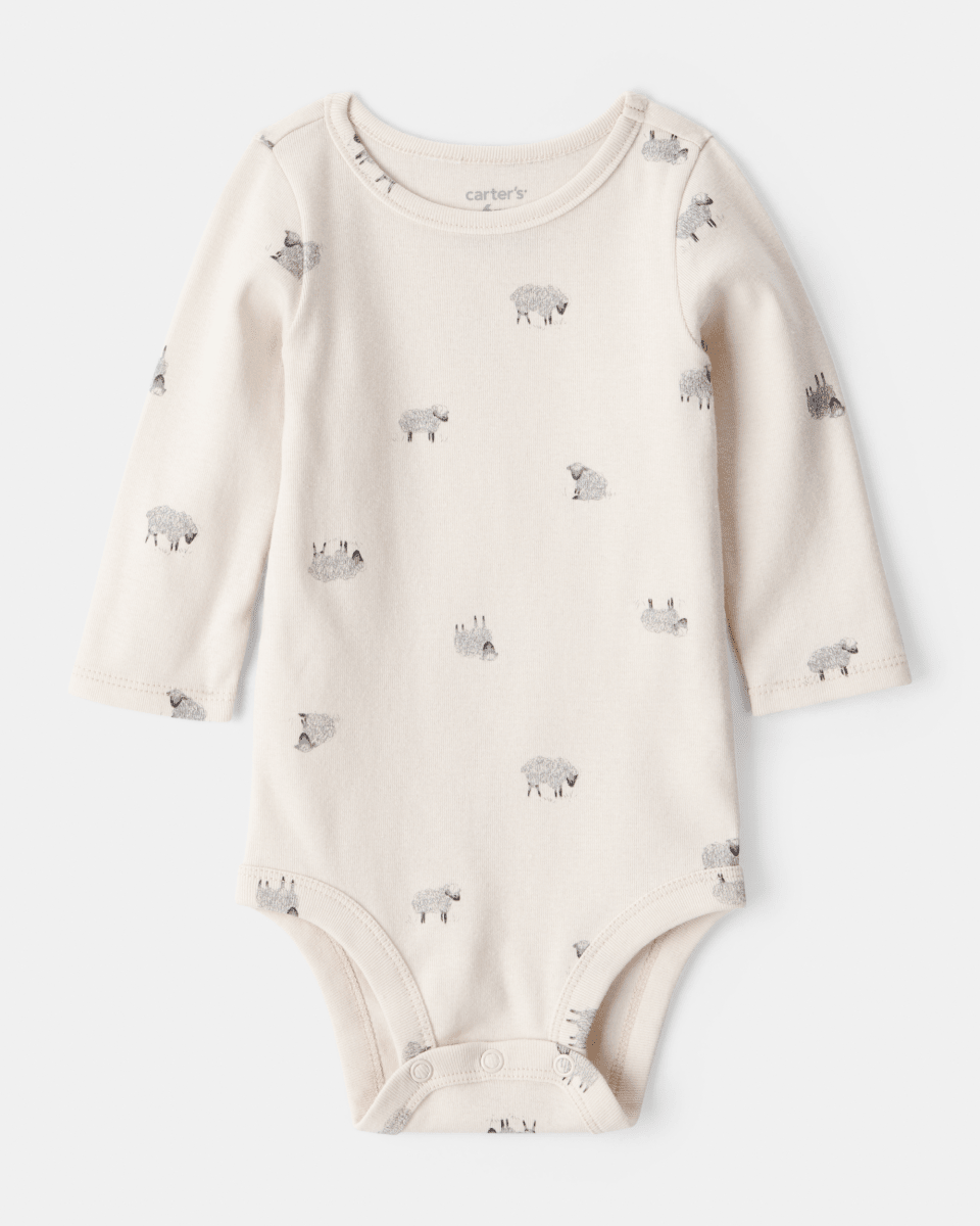 Conjunto dos piezas body algodón y peto estampado de ovejas - Carter's