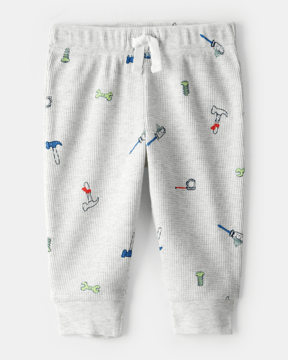Conjunto dos piezas body térmico con herramientas y pantalón gris - Carter's