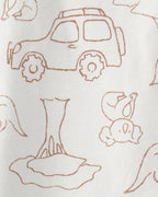 Conjunto dos piezas camisa y pantalón corto de alogdón, diseño desierto marrón - Carter's