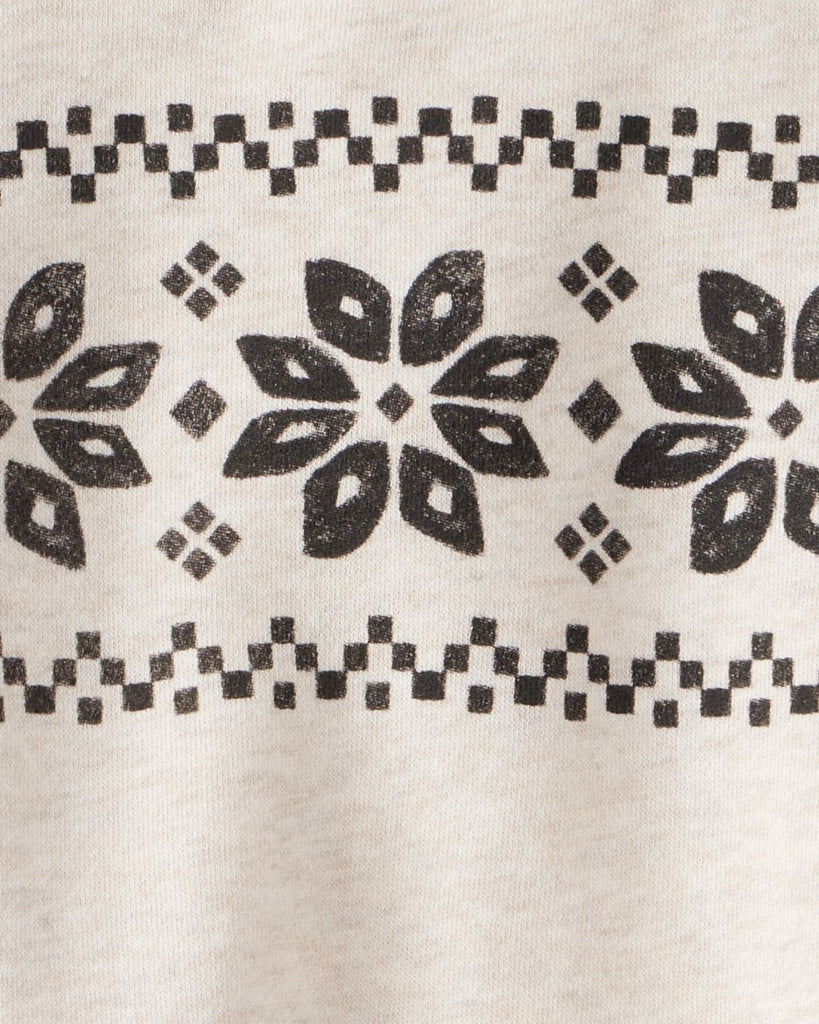 Conjunto dos piezas camiseta estampado Fair Isle y pantalón marfil - Carter's