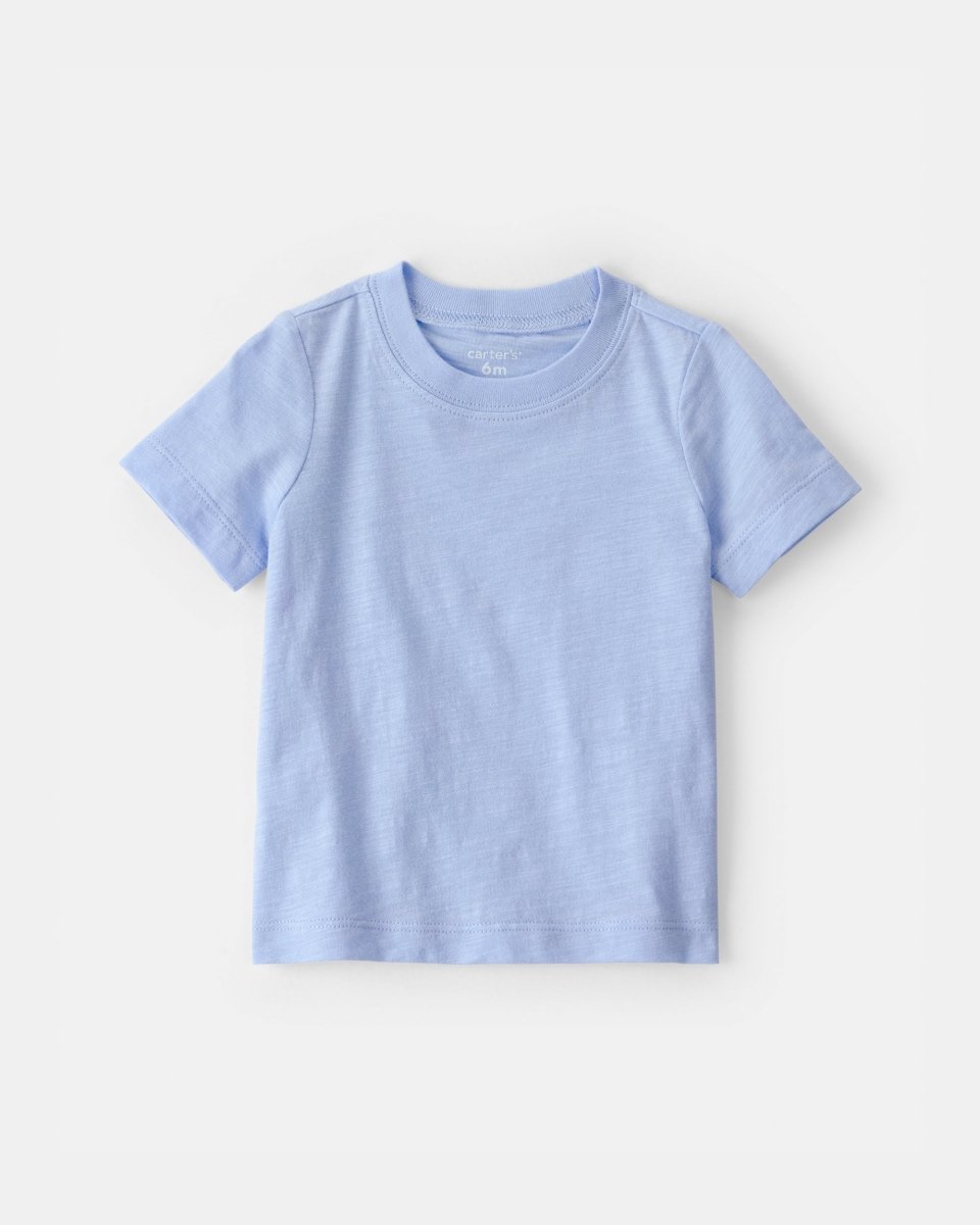 Conjunto dos piezas de algodón con camiseta y peto a rayas - Carter's