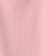 Conjunto dos piezas de algodón con peto corto chambray y camiseta con volantes rosa - Carter's