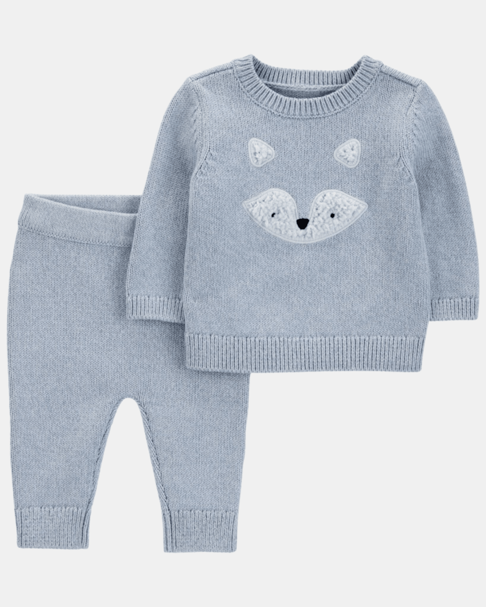 Conjunto dos piezas de algodón, pantalón y sudadera, diseño zorro - Carter's