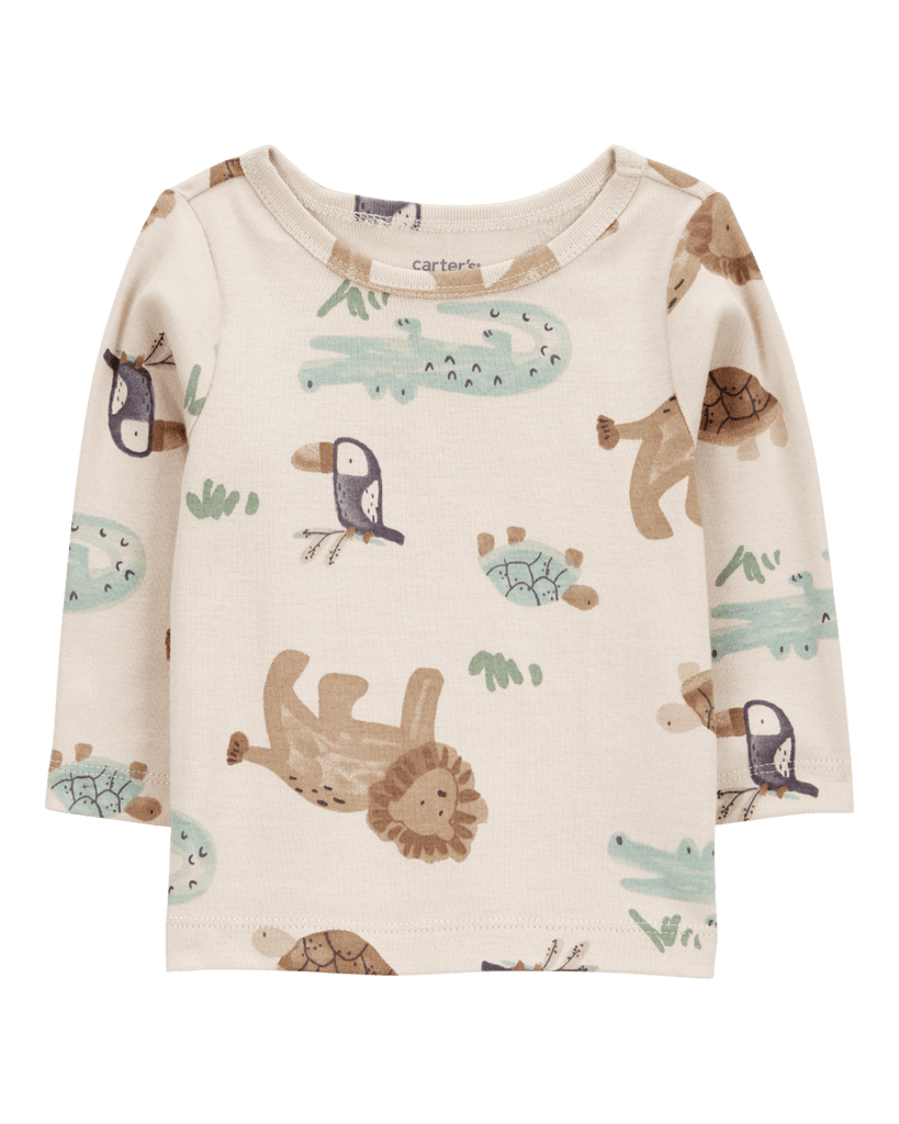 Conjunto dos piezas peto y camiseta diseño safari - Carter´s