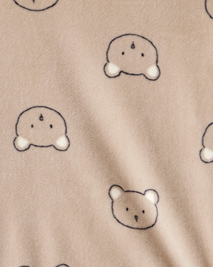 Conjunto dos piezas sudadera de felpa con osos y pantalón marrón - Carter's