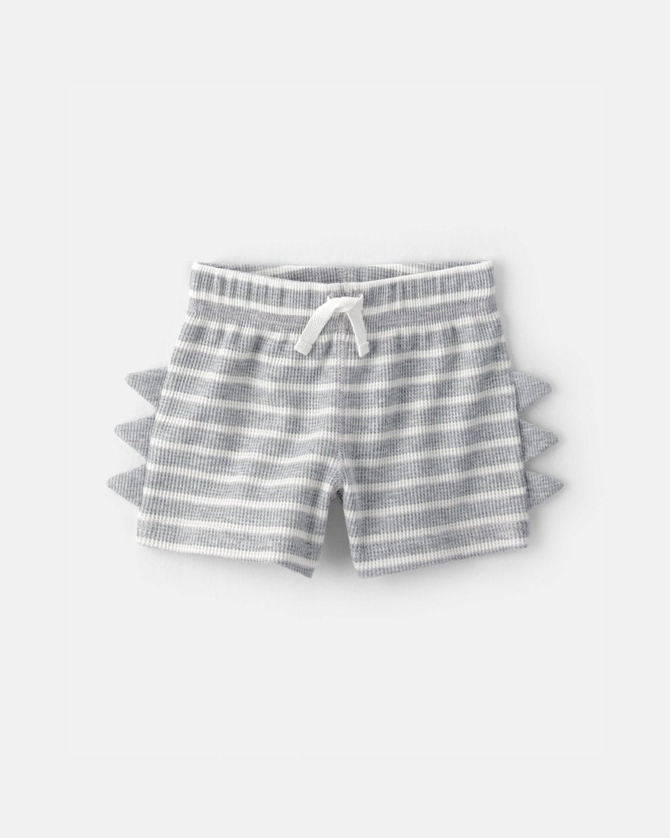 Conjunto dos piezas transpirable body y pantalón corto a rayas, diseño dinosaurio - Carter's