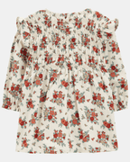 Conjunto dos piezas vestido de sarga con medias y diseño floral - Carter's