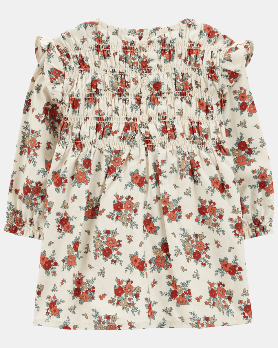 Conjunto dos piezas vestido de sarga con medias y diseño floral - Carter's