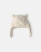 Conjunto gorro y manoplas de borreguito, oso en crema - Carter's