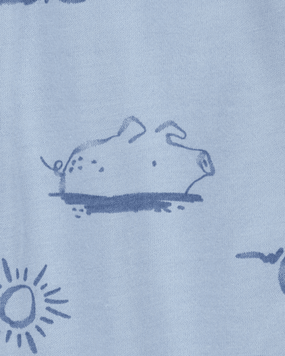 Conjunto tres piezas algodón chaqueta pantalón y body diseño granja - Carter's