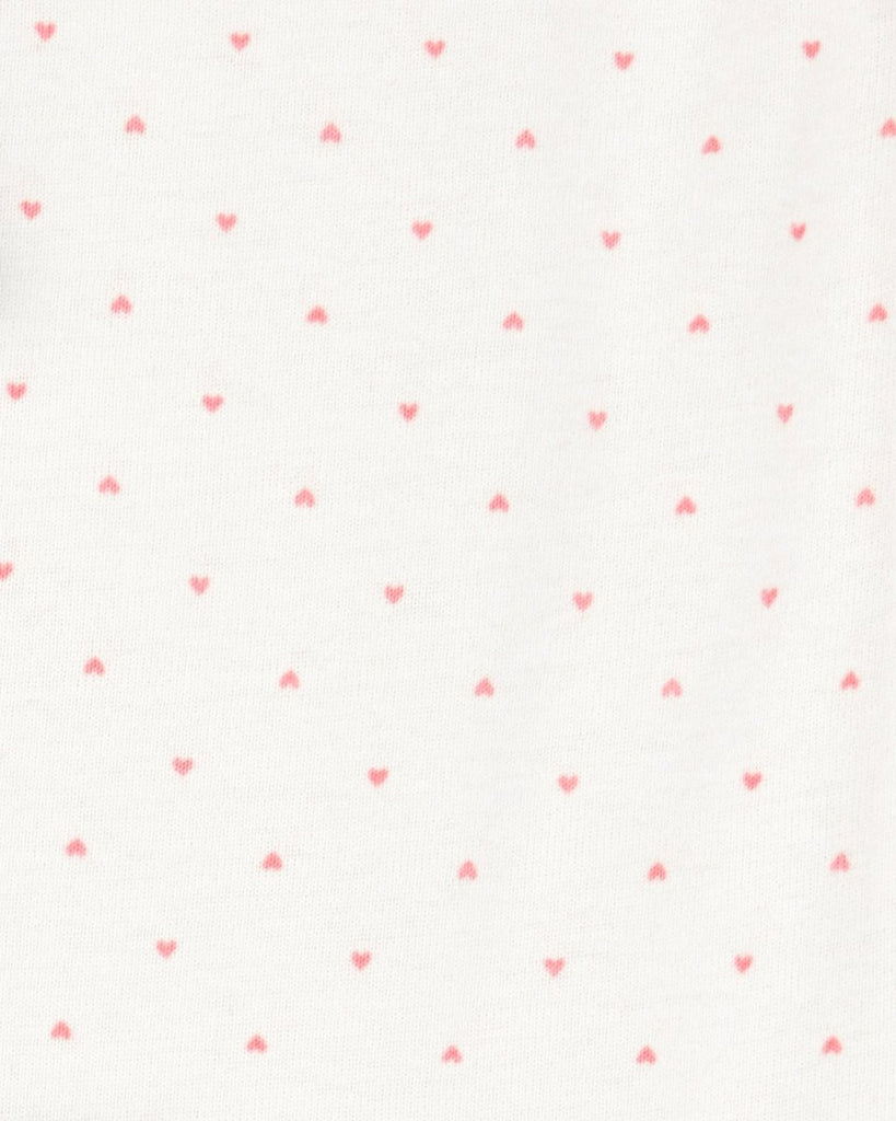 Conjunto tres piezas algodón pantalón y dos bodies diseño corazones - Carter´s