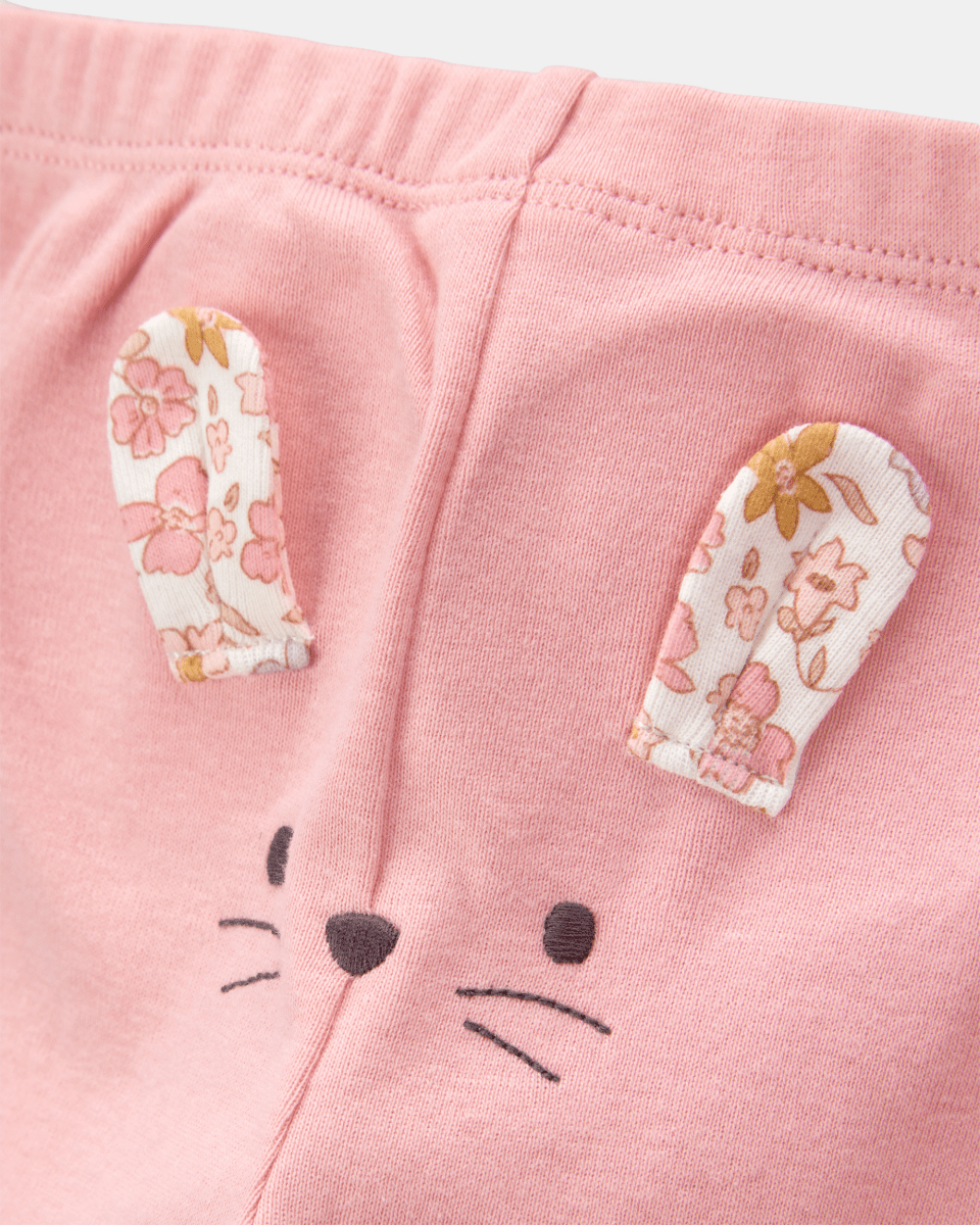 Conjunto tres piezas algodón pantalón y dos bodies diseño ratoncita - Carter's