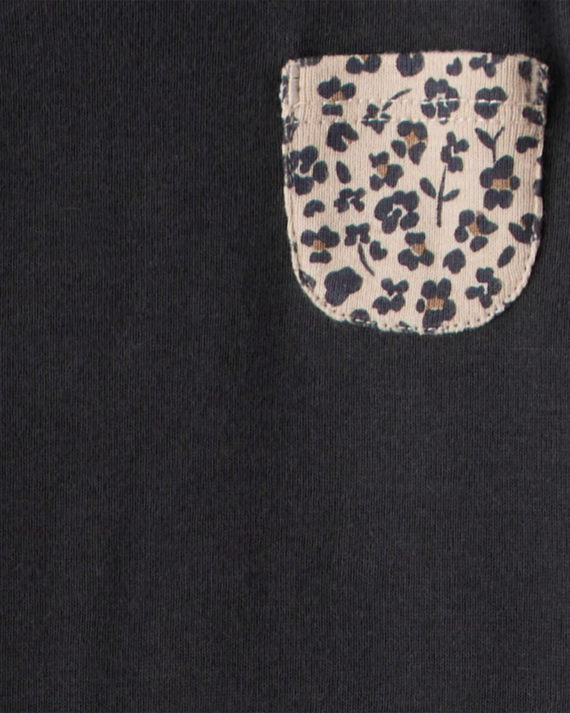 Conjunto tres piezas bodies manga larga y pantalón estampado leopardo - Carter's