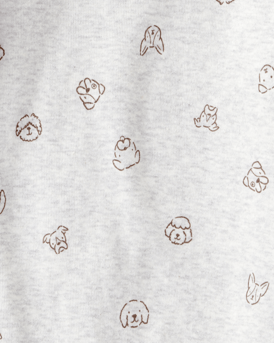 Conjunto tres piezas chaleco con capucha, body estampado perro y pantalón - Carter's