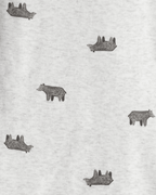 Conjunto tres piezas chaleco con oso, body y pantalón blanco - Carter's