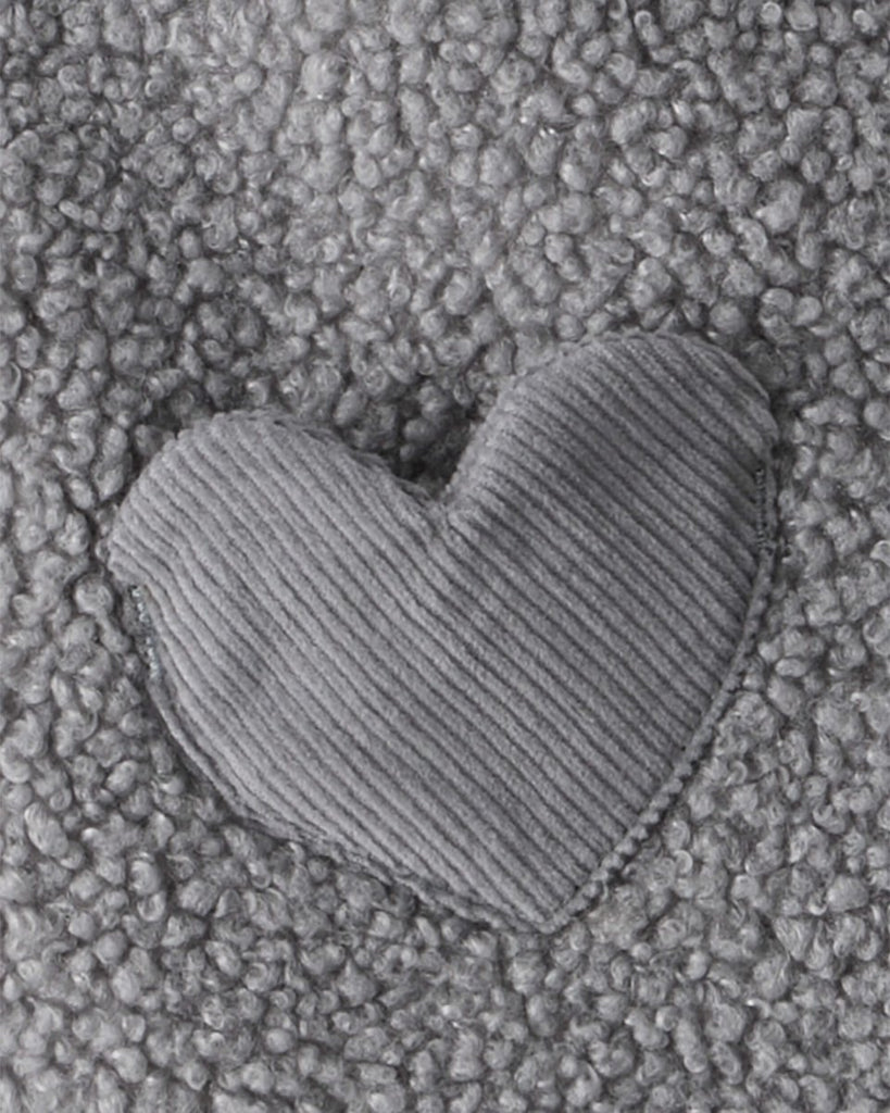 Conjunto tres piezas chaleco de borreguito, body y leggings gris - Carter's