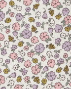 Conjunto tres piezas con dos bodies de algodón y calza con volantes, diseño floral - Carter's