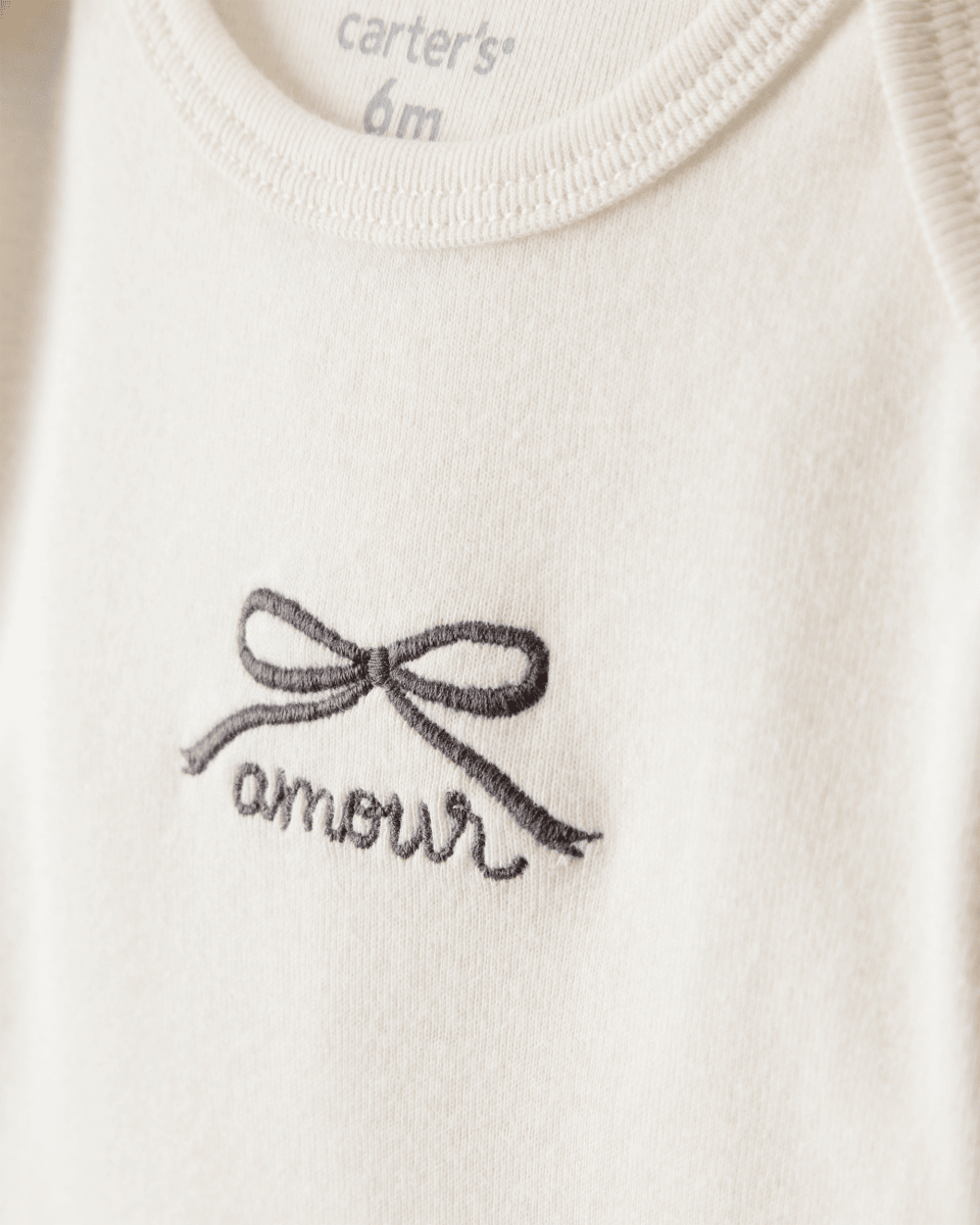 Conjunto tres piezas con dos bodies floral y pantalón - Carter's