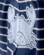 Conjunto tres piezas de algodón con dos bodies y pantalón, diseño animales marinos - Carter's