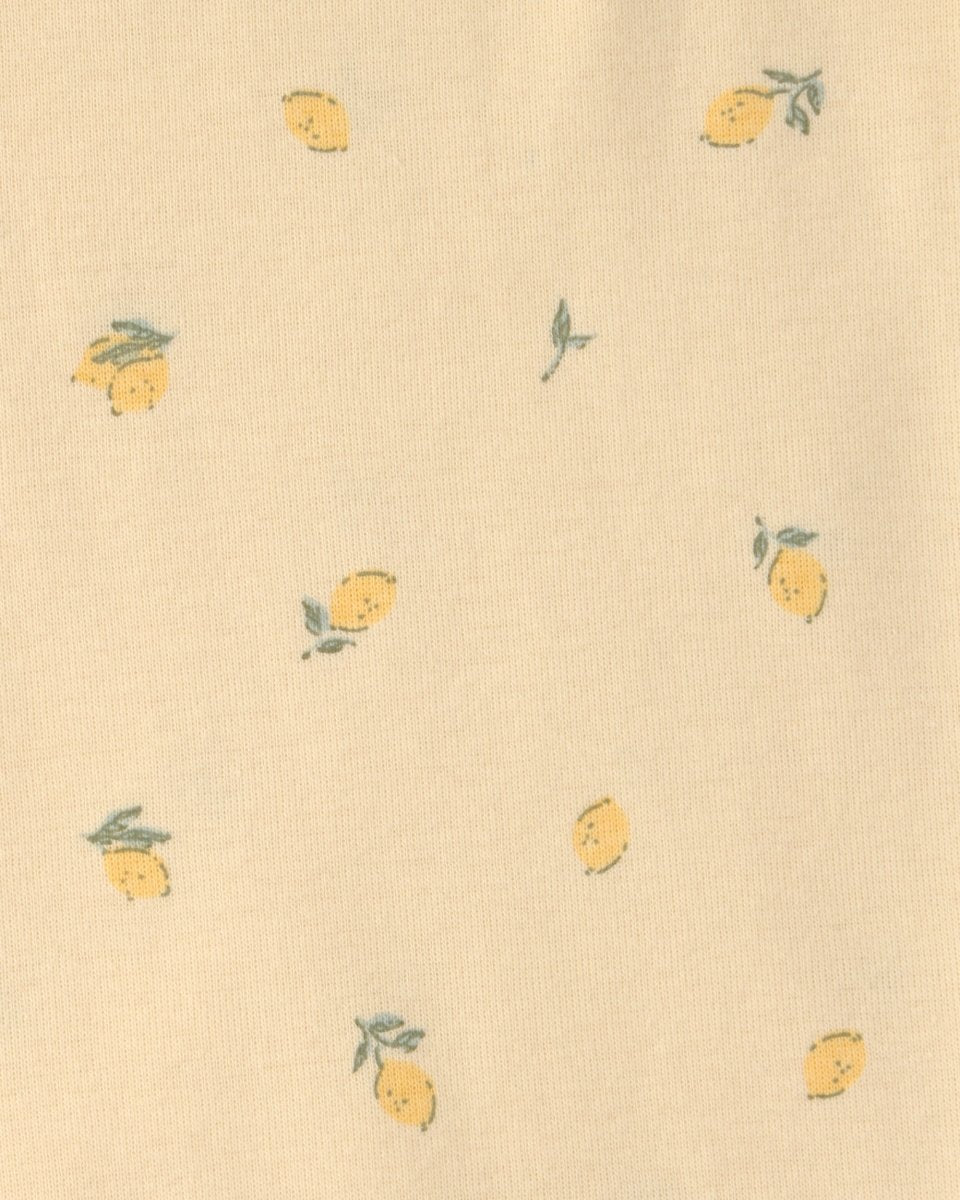 Conjunto tres piezas de algodón con dos bodies y pantalón, diseño limones - Carter's