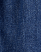Conjunto tres piezas, vestido peto jean, camiseta y medias de algodón - Carter's