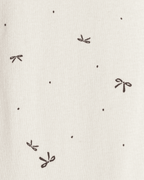 Conjunto vestido algodón gris con lazos - Carter's