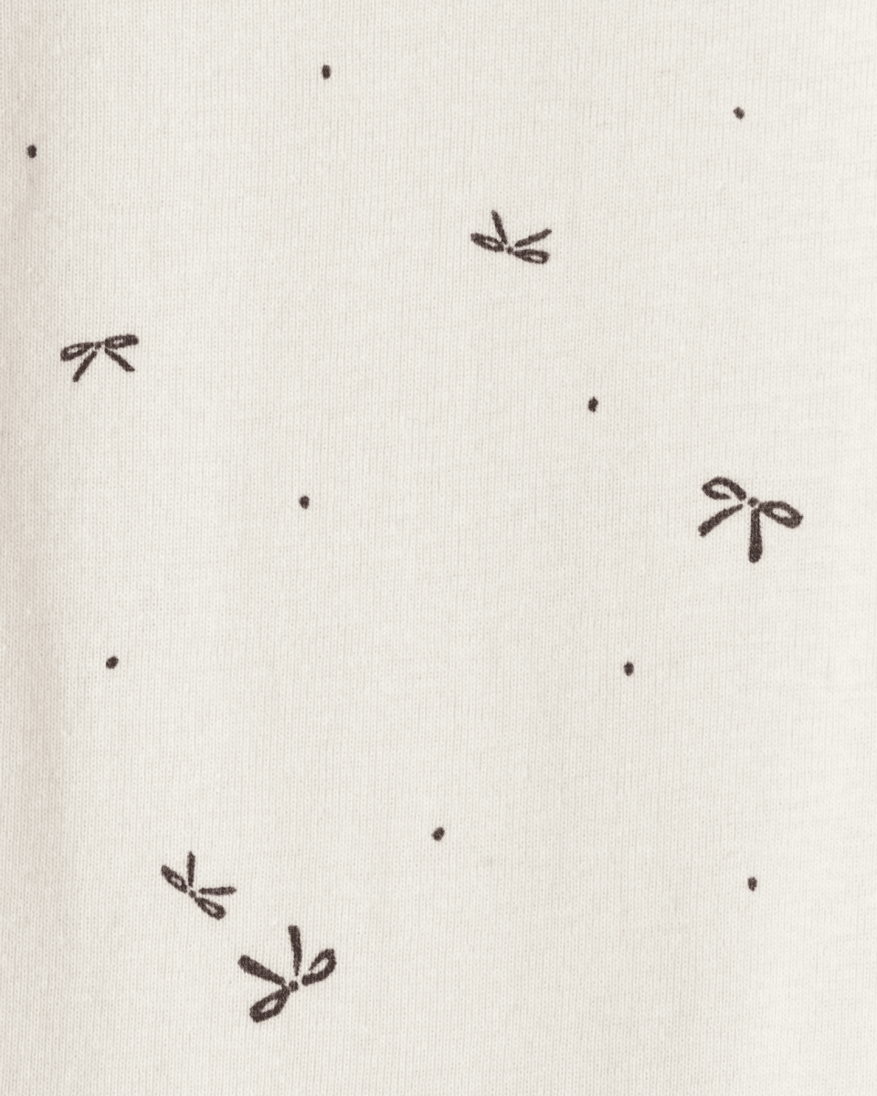 Conjunto vestido algodón gris con lazos - Carter's