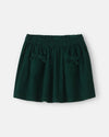 Corduroy skort with bow pockets, green