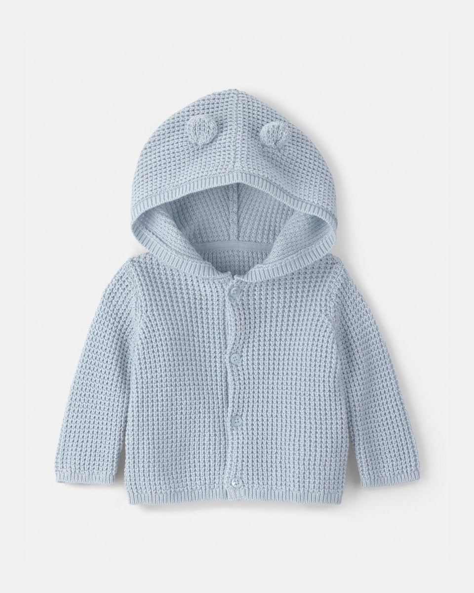 Jersey con capucha y orejas de oso, azul - Carter's
