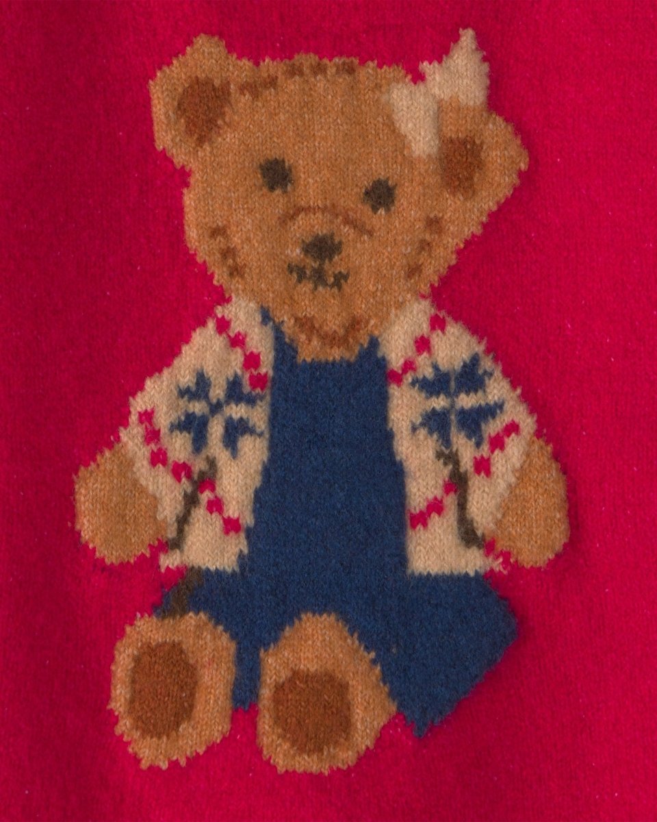 Jersey de punto de manga larga con oso, en rojo - Carter's